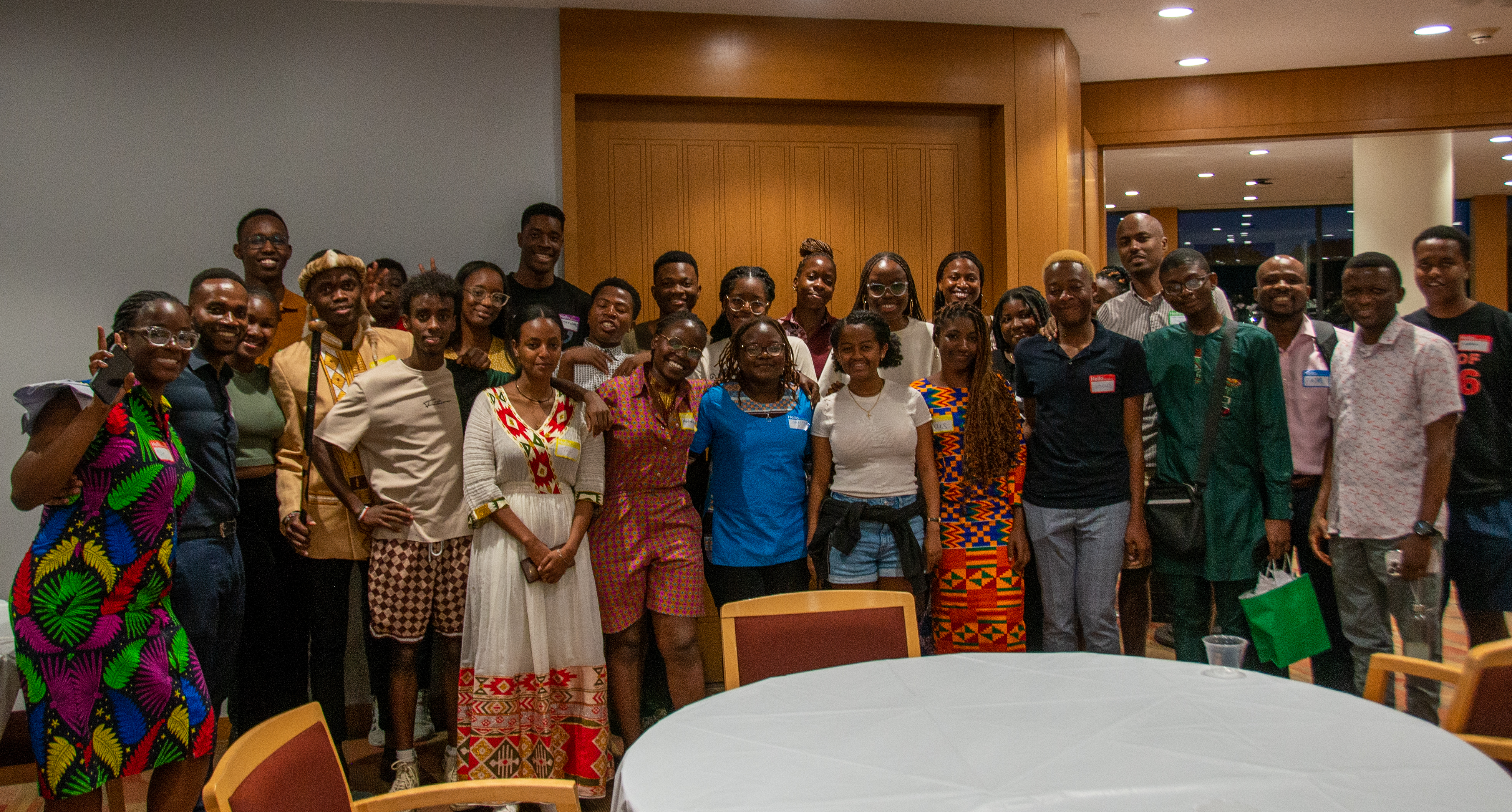 2023 Wesleyan Africans Thriving Together Mentors and Mentees in traditional clothes